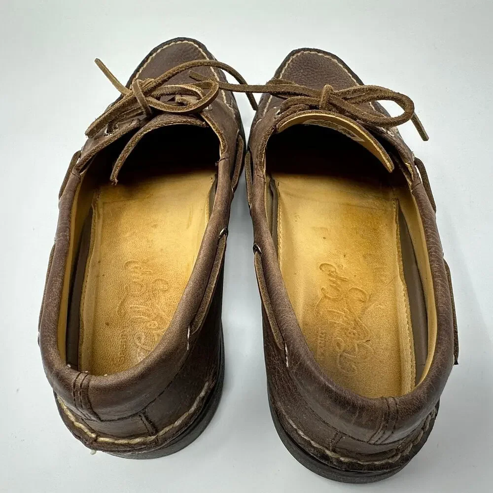 Sperry Gold Cup Leather 2-Eye Boat Shoes Mens 10 Brown Deck Casual Loafers Moc